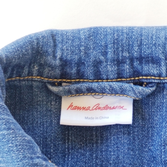 Hanna Andersson Jean Jacket Girls Size 2T - Picture 5 of 8